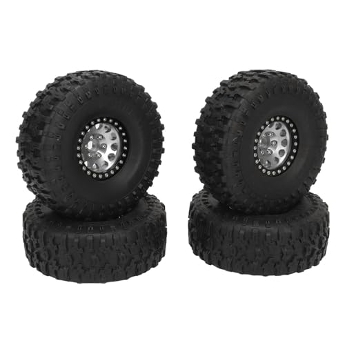 Culnflun 1,9 -Zoll -RC -Crawler -Gummireifen 12 Loch Aluminium Leichtmetallräder Hub für scx10 1/10 Stoßdämpfer Verschleiß Widerstandsdauerhaftes Material (Silver) von Culnflun