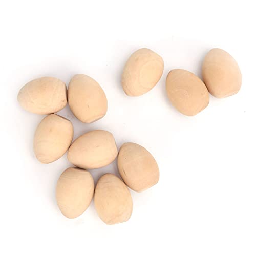 Culnflun 10pcs Holzeier lebhafte leichte tragbare Nicht leicht gebrochene Food -Spielzeug Faux -Eier für die Familiendekoration (L XL XXL) von Culnflun