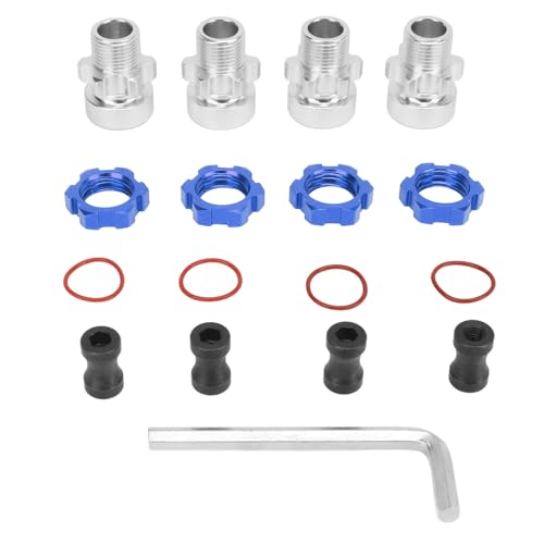 Culnflun 12 mm 17 mm Radsechskantadapter, Aluminiumlegierung, RC-Sechskantadapter, Slash Rustler Stampede 1/10 RC-Autos (Blue) von Culnflun