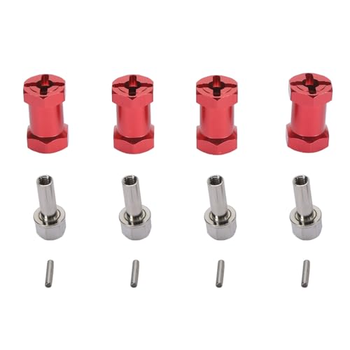 Culnflun 12mm Hex Hub Adapter Aluminium Wheel Hub Extension Adapter Adapter RC Auto Stabilität Upgrade 1/10 Modell (Red) von Culnflun