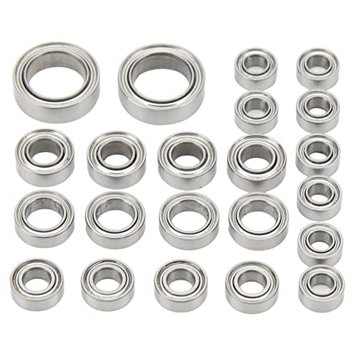 Culnflun 22pcs RC -Lagerkit Edelstahl -Upgrade -Teile für 4m 1/18 RC Crawler Silber 5 Verschiedene Größen RC -Autokalierungen von Culnflun