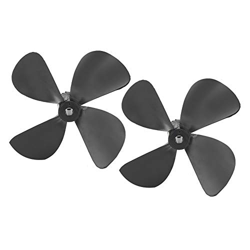Culnflun 4 Blades Propeller, 70 mm 2pcs Set Kunststoff Leicht zu installieren für große Modellboot und Unterwasserpropeller Schwarz von Culnflun