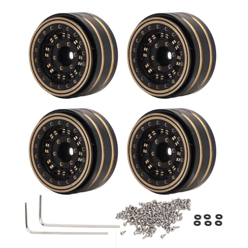 Culnflun 4 Stück 1,2 Zoll Beadlock-Felgen, erhöhte Stabilität, Messing, RC-Crawler-Felgen, Upgrade-Zubehör, 1/18 RC-Auto von Culnflun