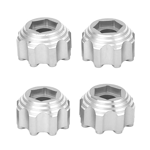 Culnflun 8x32 17mm Sechskantadapter Leichte Hochfestigkeitsleistung Secure Fit Einfache Installation für Elektroauto -LKW -Aluminiumlegierung 4pcs (Silber) von Culnflun