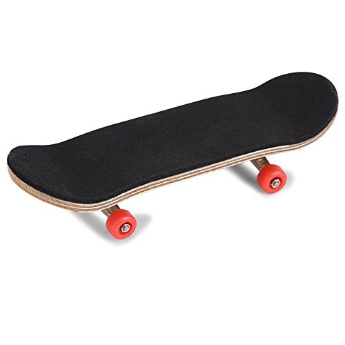 Culnflun Ahorn-Holzlegierungs-Griffbrett-Finger-Skateboards 96 x 28 mm, mit Box reduzieren den Druck von Kindern zur Entspannung des Gehirns (Rot) von Culnflun