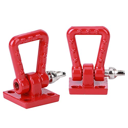 Culnflun -Anhänger -Haken -Kit, Metallassistentschleppting -Häppchen -RC -Zubehör Easy Installation für 1/10 Crawler Axial SCX10 90046 D90 CC01 Auto (Red) von Culnflun