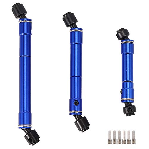 Culnflun CVD Drive Shaft, 3pcs Aluminum Alloy Steel Smooth Transmission Powerful RC Car Drive Shaft for G63 6X6 88096 1/10 RC Car Front Middle Rear von Culnflun