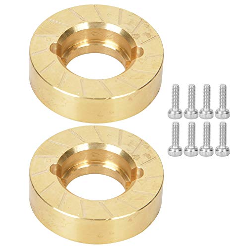 Culnflun Counterweight,1Pair Steering Cup Wheel Weights Brass Counterweight Fit, for 1/10 SCX10 ii 90046 90047 RC Parts von Culnflun