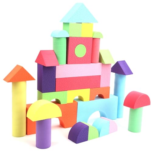 Culnflun Eva Foam Building Blocks Bildungsstapel Konstruktion Spielzeug Kinder mehrfarbige weiche, leichte tragbare Innen im Freien s von Culnflun