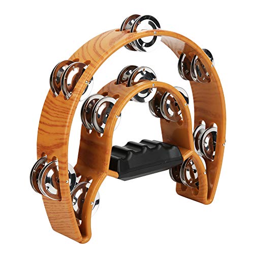 Culnflun Händekinder in Doppelreihe Tamburin Metall Jingles Percussion Instrument mit ergonomischem Griff Culnflun Händekinder in Doppelreihe Tamburin Metall Jingles Percussion Instrument mit ergonomischem Griff von Culnflun