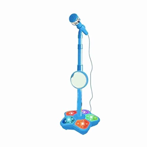 Culnflun Kinder Mikrofon in Lichtern Kunststoff Leichtes Kindermikrofon mit Ständer blau eingebaut von Culnflun