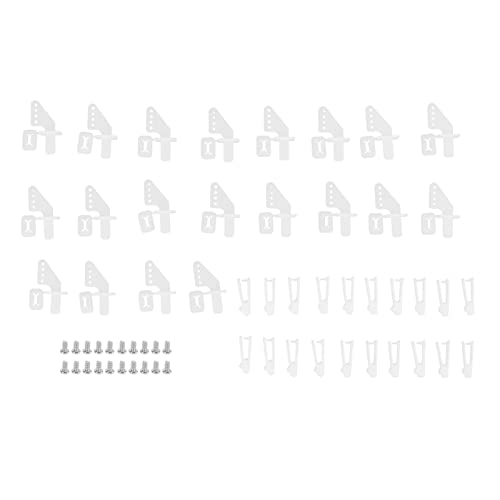 Culnflun Kontrollhörner und Getriebe Kit 20 Sets Stecker Typ 4 Loch Ruderwinkel Einstellbares haltbares Zubehör für RC -Flugzeugschaum Fixierflügelflugzeug weiße Kunststoff 17g Culnflun Kontrollhörner und Getriebe Kit 20 Sets Stecker Typ 4 Loch Ruderwinkel Einstellbares haltbares Zubehör für RC -Flugzeugschaum Fixierflügelflugzeug weiße Kunststoff 17g von Culnflun