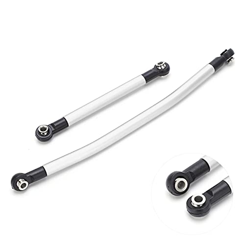 Culnflun Lenkstange, Aluminiumlegierung Lenkverbindungs ​​-Bindungsstange Kit für Axial SCX10 90046 90047 RC Car (Silver) von Culnflun
