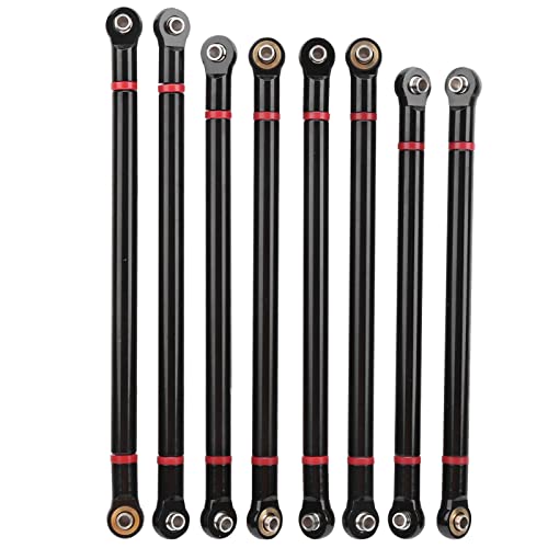 Culnflun Metal Pull Rod Kit, 8pcs Metall Pull Stab Kit Upgrade Modified Teile kleine hohe Simulation für SCX10 1/10 Crawler Car Aluminiumlegierung (Schwarz) von Culnflun