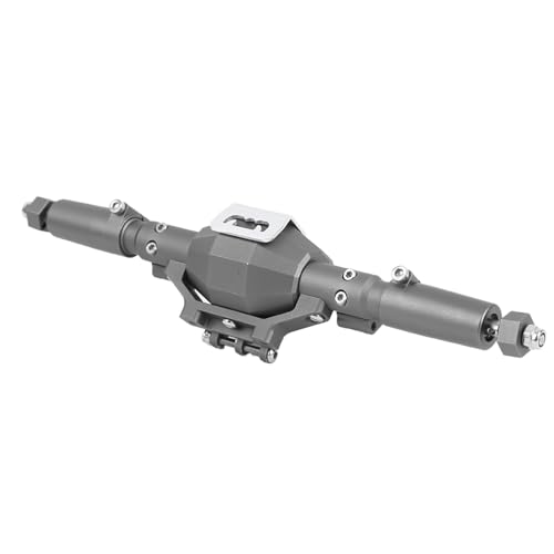 Culnflun Metall CNC-Hinterachse, Fernbedienung Hinterachse Zubehör Robuste Lange Lebensdauer, für Scx10 II 90046 90047 1/10 Raupen-RC-Auto (Grau) von Culnflun