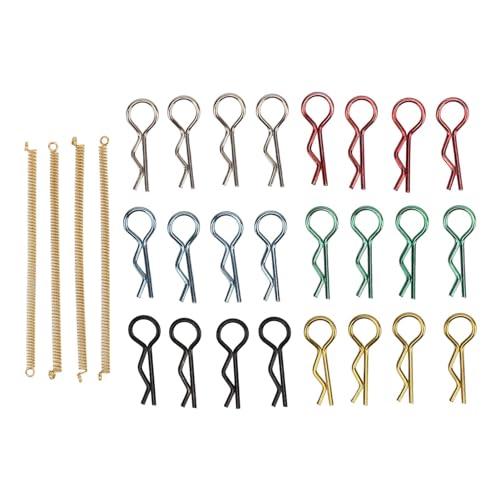 Culnflun RC Body Shell Clip Seil Metall Eisen RC -Karosserie Clips R Pins Stahl Anti verlorenes Seil 1/8 1/10 1/12 1/18 RC -Autos (100 mm) von Culnflun