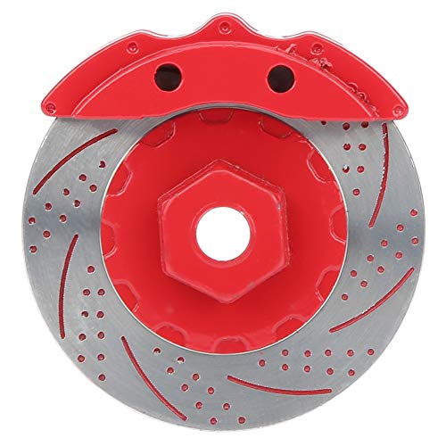 Culnflun RC Bremsscheibe, 40 mm 4pcs High Simulation Metall Bremsscheiben -Bremssättel für 4 6 1/10 RC Series Car (Red) von Culnflun