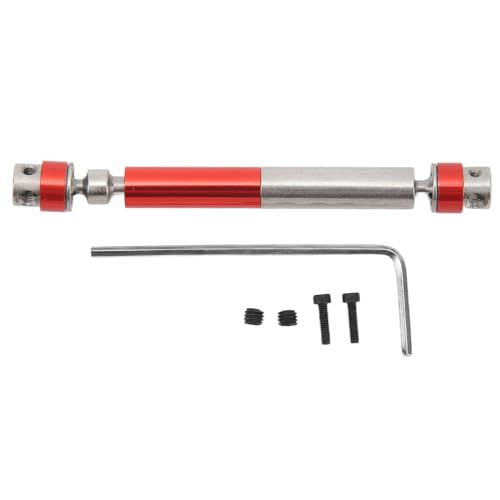 Culnflun RC Car Center Drive Shaft High Strength Steel Aluminum Transmission Shaft for Axial SCX24 1/24 RC Climbing Vehicle (Red) von Culnflun