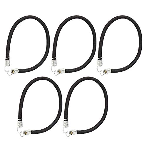 Culnflun RC Car Dach Seil, 5pcs Elastic Gepäckkabel Accessoire für 1/10 RC Crawler Durabilität Schwarzer Gummi -Nylon (15 cm) von Culnflun