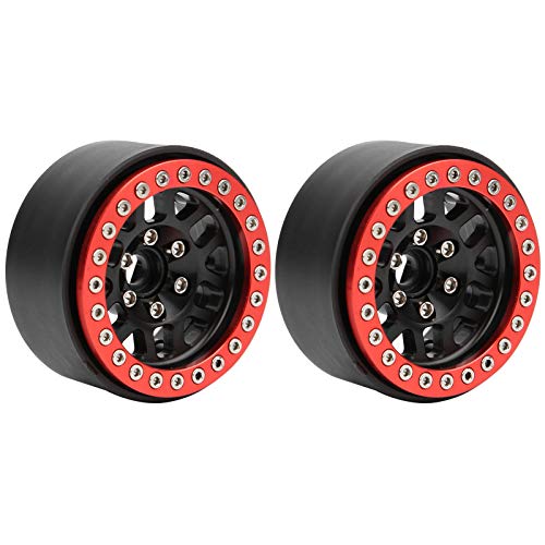 Culnflun RC Car Hub, 2pcs Aluminium -Leichtmetall -Rad -Hub 1,9in 12 -Punkt -Quadratlochtyp für HSP Redcat HPI Axial Marke Autos (Rot Schwarz) von Culnflun