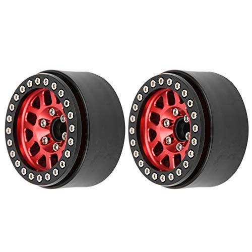 Culnflun RC Car Hub, 2pcs Aluminium -Leichtmetall -Rad -Hub 1,9in 12 -Punkt -Quadratlochtyp für HSP Redcat HPI Axial Marke Autos (Schwarz rot) von Culnflun