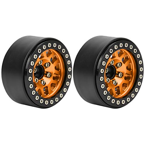 Culnflun RC Car Hub, 2pcs Aluminium -Leichtmetall -Rad -Hub 1,9in 12 -Punkt -Quadratlochtyp für HSP Redcat HPI Axial Marke Autos (Schwarzes Gold) von Culnflun