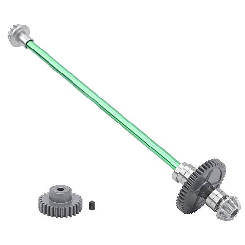 Culnflun RC Center Transmission Shaft Assembly, Motor Gear Metal Replacement Part, for WLtoys 144001 1:14 RC Car Optional 169mm (Green) von Culnflun