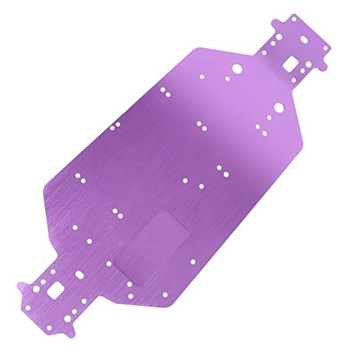 Culnflun RC -Chassis, Aluminium -Legierung RC -Auto -Chassis, Haltbarkeit Leichtes Upgrade -Teile für HSP 94107 94111 94110 94124 1/10 RC -Autos im Maßstab (Lila) von Culnflun