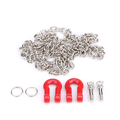 Culnflun RC Crawler Chain Shackle High Strength Durable Alloy Tow Accessory for Remote Control Crawler Truck SCX10 D90 Red Silver 31 Inches Culnflun RC Crawler Chain Shackle High Strength Durable Alloy Tow Accessory for Remote Control Crawler Truck SCX10 D90 Red Silver 31 Inches von Culnflun