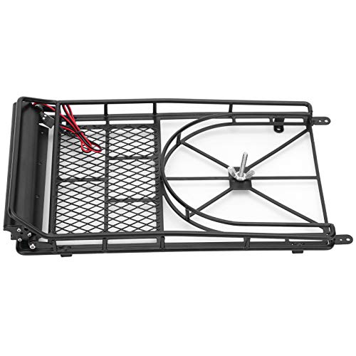 Culnflun RC Dachregal Gepäckträger, 255 -mm -Metalldachträger mit LED -Lichtstreifen für HSP RC Crawler Car Accessoire von Culnflun