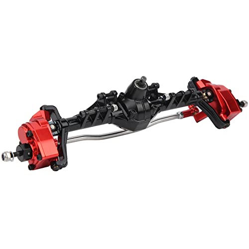 Culnflun RC Front -Portal -Achse, Baugruppe Durabilität Metall -Upgrade -Teil für axiale Capra 1.9 UTB Fernbedienungs -Crawler -Auto (Schwarz rot) von Culnflun