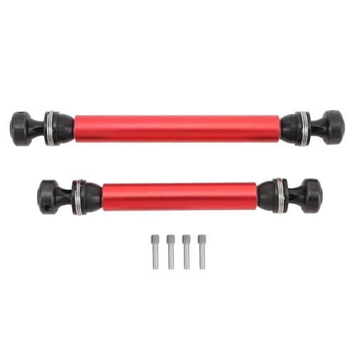 Culnflun RC Front Rear CVD Drive Shaft Professional Metal Transmission Shaft for Axial RBX10 Ryft 1/10 RC Car (Red) von Culnflun