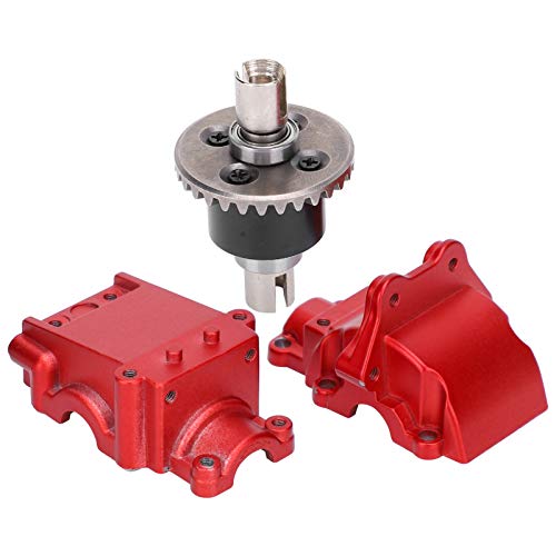 Culnflun RC -Getriebe mit Metalldifferentialkit, Hochleistungsrote Getriebegehäuse für Wltoys 144001 1/14 Fernbedienungsauto von Culnflun