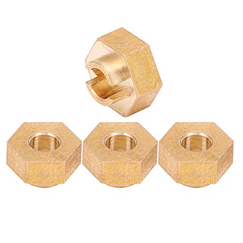 Culnflun RC -Hex -Adapter, 4pcs 3mm Messingrad -Hex -Adapter -Aufstiegteile für axiale SCX24 90081 1/24 RC -Auto von Culnflun