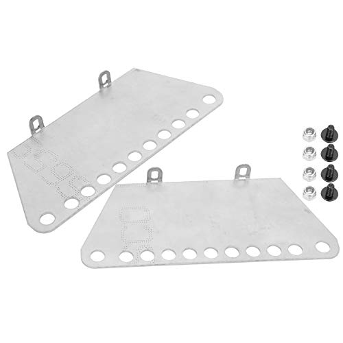 Culnflun RC Metall Pedal, 1 Paar 11cm x 4,7 cm Haltbarkeit Silbernes Seitens chritt Brett, für MN 1/12 D90 Fernbedienung Raupen Auto von Culnflun