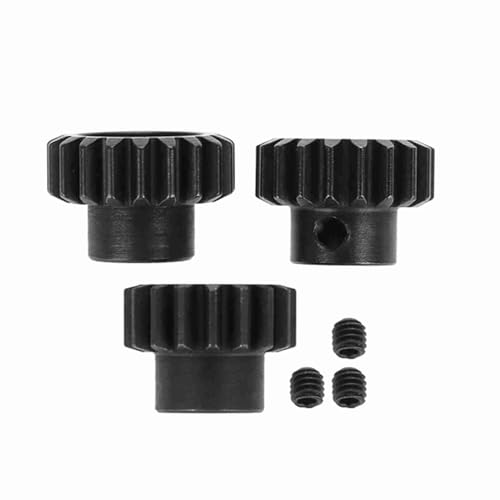 Culnflun RC Motor Ritzel rostfeste Schraubenlöcher für 1/8 RC -Autos Motor mit 5mm Welle schwarz 17T 18T 19T 20T 21T 22T (17t-19t) von Culnflun