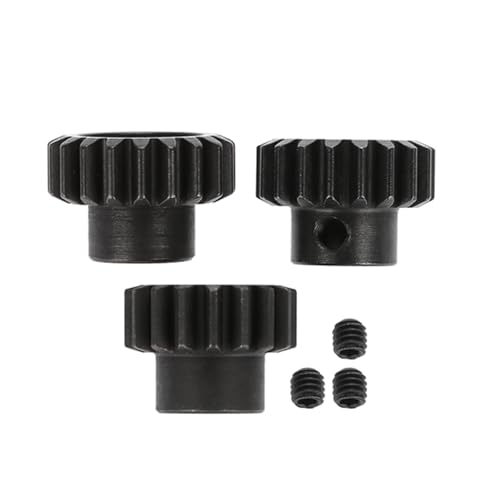 Culnflun RC Motor Ritzel rostfeste Schraubenlöcher für 1/8 RC -Autos Motor mit 5mm Welle schwarz 17T 18T 19T 20T 21T 22T (20T-22t) von Culnflun