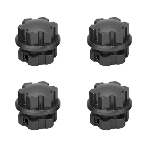 Culnflun RC Rad Whex Hex Hub Aluminiumlegierung 17 mm hohe Festigkeit Leichtes Design Fernbedienung Auto Upgrade Teile (Black) von Culnflun