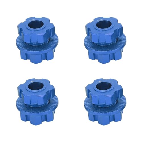 Culnflun RC Rad Whex Hex Hub Aluminiumlegierung 17 mm hohe Festigkeit Leichtes Design Fernbedienung Auto Upgrade Teile (Blue) von Culnflun
