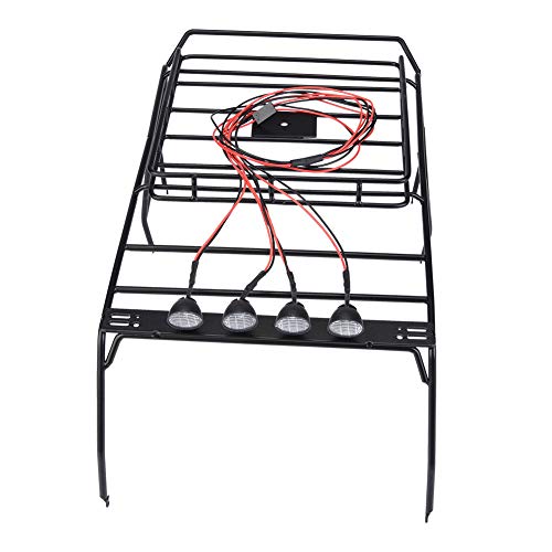 Culnflun RC Roof Rack Luggage Carrier Lightweight Compatible with D110 Axial SCX10 RC Car Black 30x18x13.5cm 513g von Culnflun