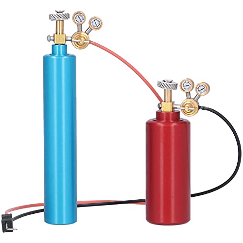 Culnflun RC Sauerstoff Acetylenzylinder, Simulation Mini Sauerstoffzylinder Acetylenflasche für axiale SCX10 90046 1/10 RC -Auto (Blaurot) von Culnflun