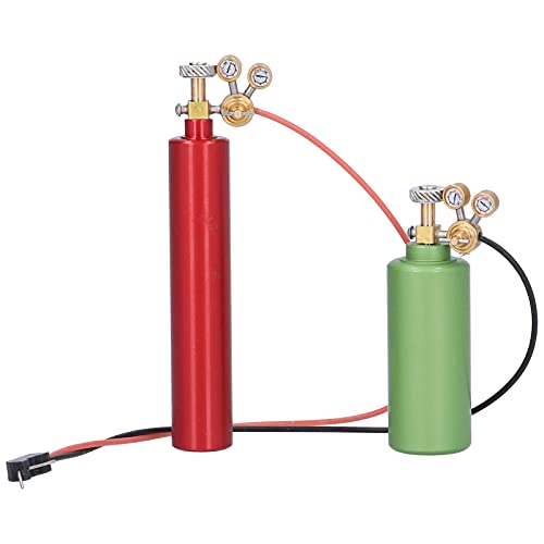 Culnflun RC Sauerstoff Acetylenzylinder, Simulation Mini Sauerstoffzylinder Acetylenflasche für axiale SCX10 90046 1/10 RC -Auto (Rot und grün) von Culnflun
