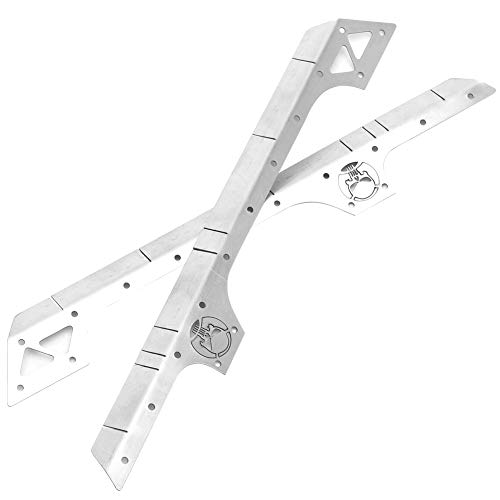 Culnflun RC -Seitenrock, 193 -mm -Metall -Seitenrock -Zubehör, geeignet für SCX10 90046 90047 1/10 RC Crawler 313 Radstand Edelstahl (Silber) von Culnflun