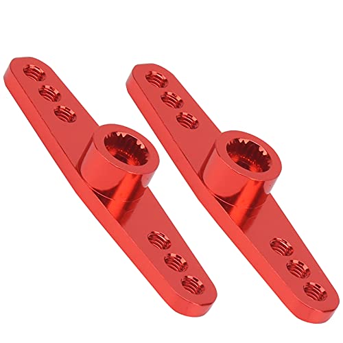 Culnflun RC Servo Arm, 2pcs 25T Aluminiumlegierung CNC RC Lenksservo Arm Universal, fit für 1/10 RC -Auto (Rot) von Culnflun