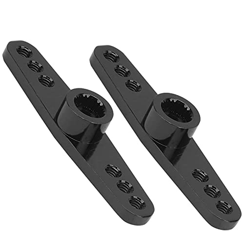 Culnflun RC Servo Arm, 2pcs 25T Aluminiumlegierung CNC RC Lenksservo Arm Universal, fit für 1/10 RC -Auto (Schwarz) von Culnflun
