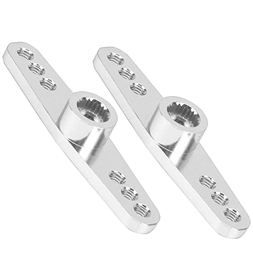 Culnflun RC Servo Arm, 2pcs 25T Aluminiumlegierung CNC RC Lenksservo Arm Universal, fit für 1/10 RC -Auto (Silber) von Culnflun