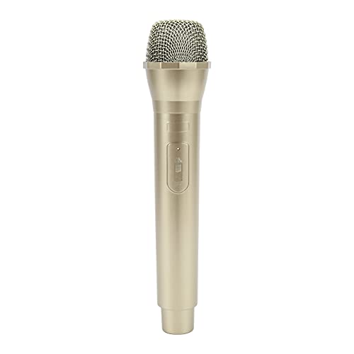 Culnflun Requisic Mikrofon, Kinderspielzeugmikrofon Realistisch gefälschte Mikrofon Plastikspielzeug für Karaoke Tanzshows Praxis Prop Cosplay Party liefert Gold Schwarz Silber (Gold) von Culnflun