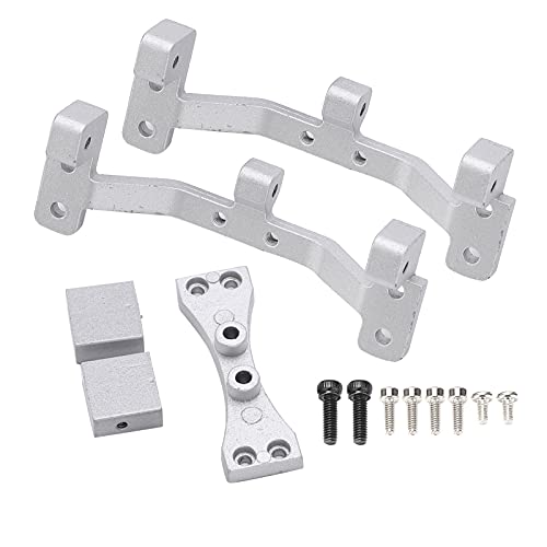 Culnflun Rod Basis Sitz & Achshalterung, RC -Auto -Modifikationsstange Sitz mit Hinterachten Lenkungsgetriebe für MN 1/12 99S D91 D90 (Silber) von Culnflun