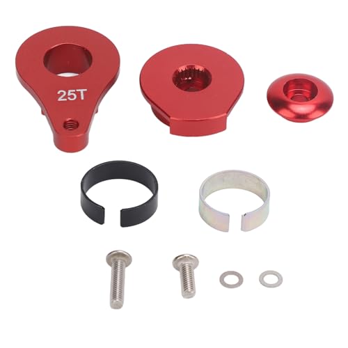 Culnflun einstellbar 25T Servo Arm Leichtes Aluminiumlegierung Kletterwagen Lenkung Arm 1/10 RC Auto (Red) von Culnflun