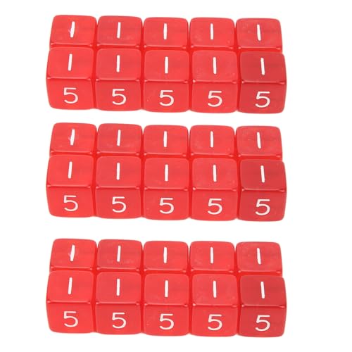 Culnflun transparent gefärbter Kunststoff 6 -Seiten -Würfel Würfel 30pcs Fun Math Game Educational Toy Set für Kinderparty (Red) von Culnflun